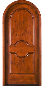 round top knotty alder wood door 2 panels SW-84